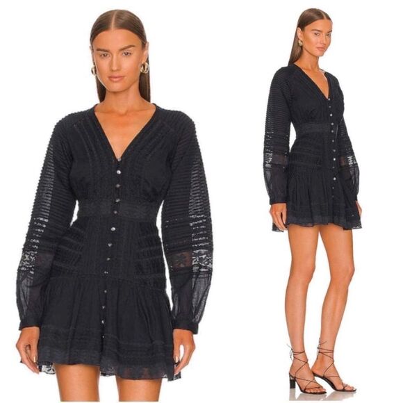 NEW Veronica Beard Addilyn Cotton Mini Dress in Ink Blue Size 14 - Picture 1 of 15